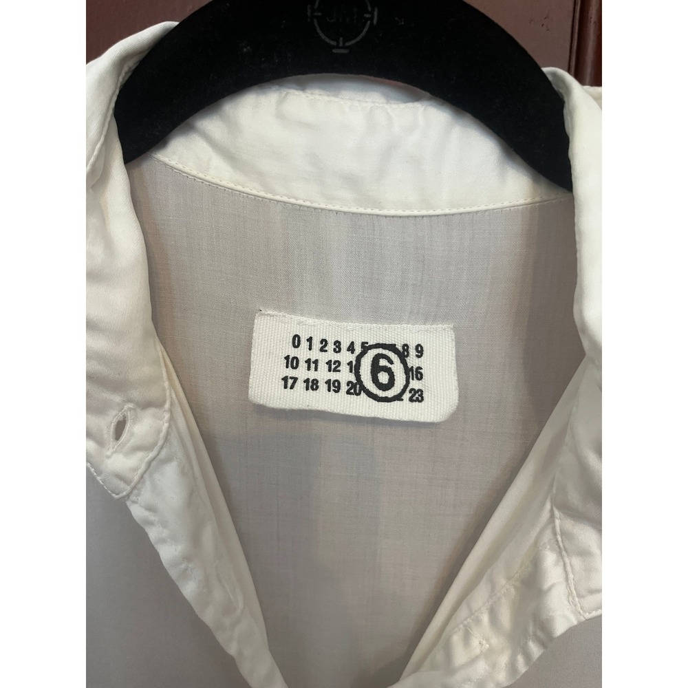 Vintage MM6 Maison Martin Margiela White Shirt Dress Long Sleeve Italy 42 - Picture 3 of 4